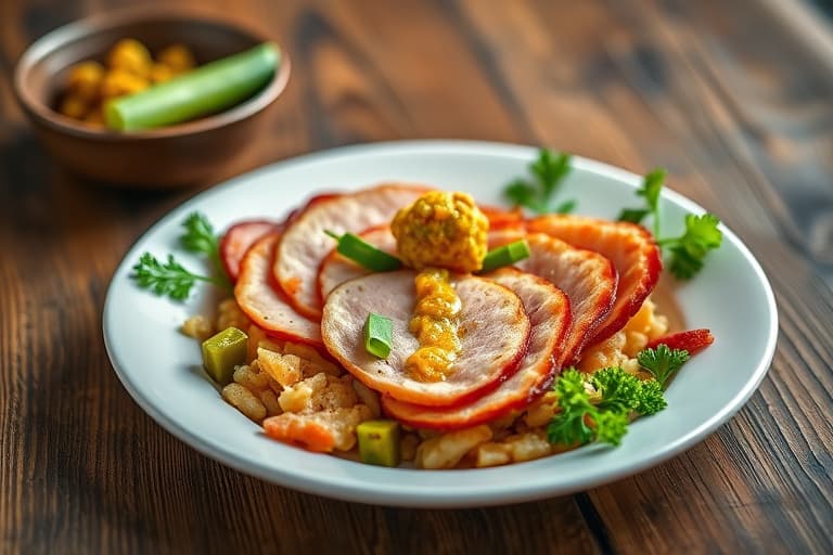 Deviled Ham-frittata med jalapeño og vårløk relish