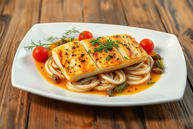 Kveite i marinade med Provençere urter