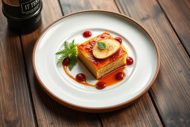 Opp ned-vendt eplepraliné-kake