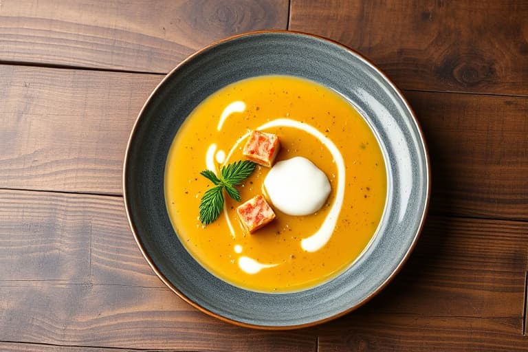 Fersk ertersuppe med mynte og crème fraîche