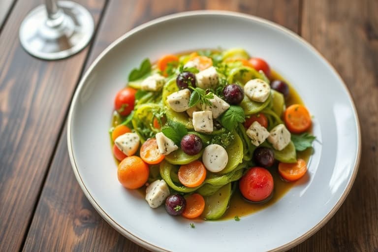 Spinatssalat med søte, ristede pekannøtter og Gorgonzola, servert med sherry- og sjalottvinaigrette