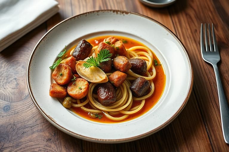 Røstet hjorteloin, korn, pastinakkpuré, poivrade-saus