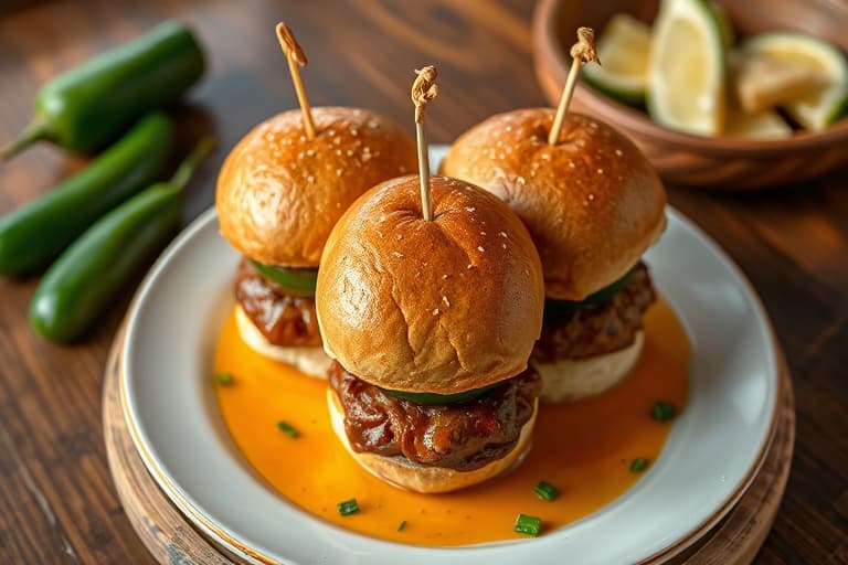 Krydrede Jalapeño-sliders