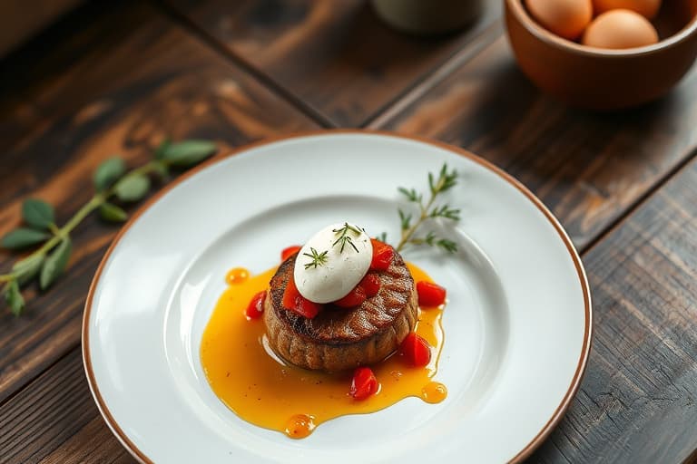 Tre-punkts elefanthjerteplommepai med rosmarinklubb og lønnesmørkrem med mascarpone