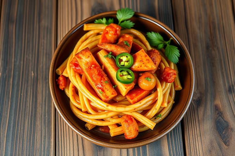 Bakt kremet mais med røde paprika og jalapeños