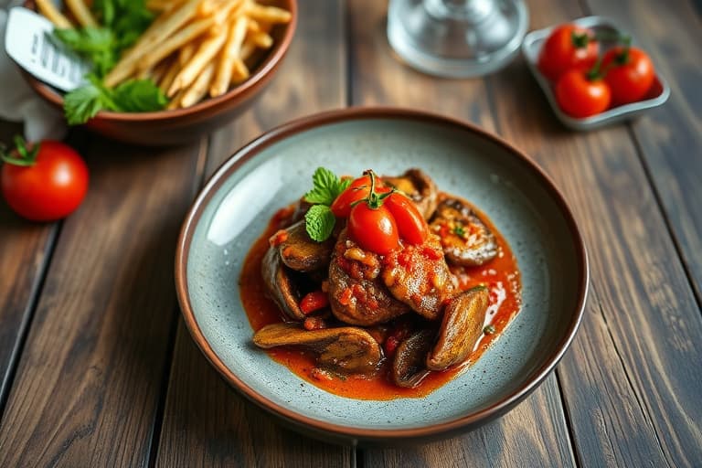 Lambefylte grønne chili med fersk tomatpuré