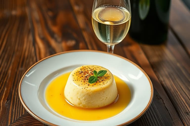 Champagnegelé i glass