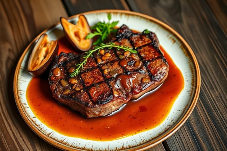 Stekt porterhouse med smeltende maître d' smør