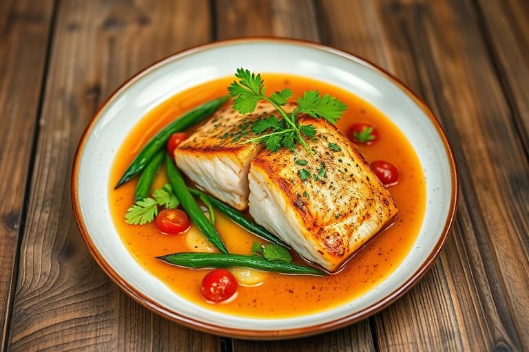 Laksebiff stekt på sedertreplate med ovnsbakt tomatillosaus og chipotlepuré