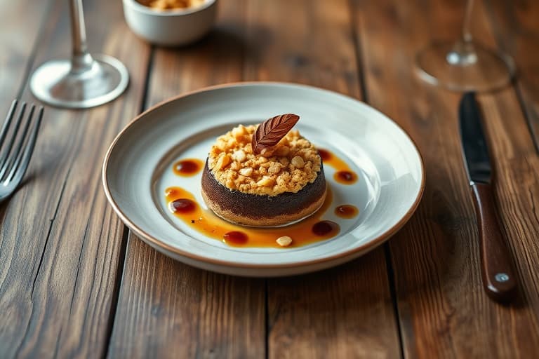 Sjokolade- og sprøtt crunch-sufflé