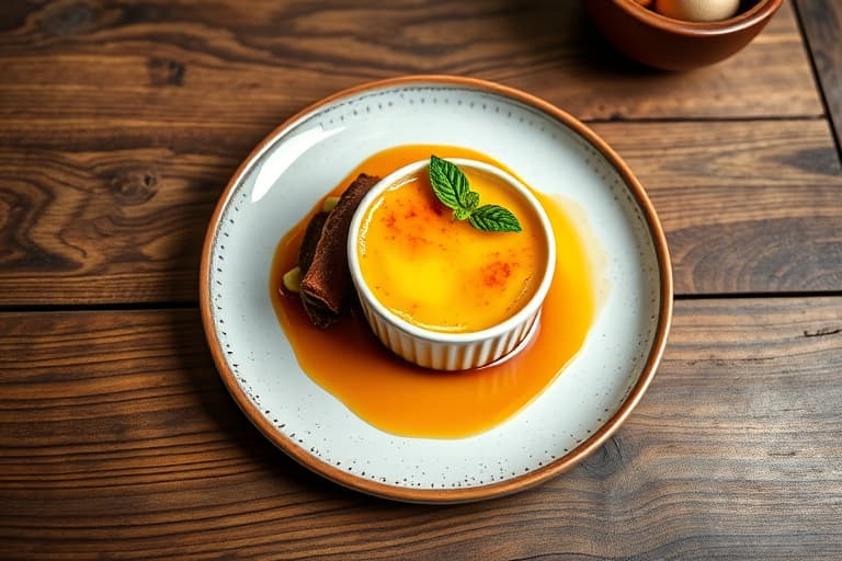 Crème brûlée med bananpuré