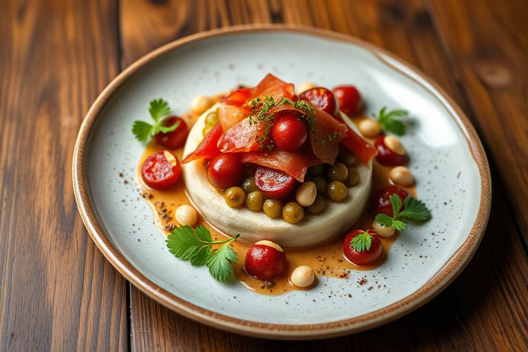 Ørret med macadamianøtter, Serrano-chili og grønne bønner (Trucha con Macadamias, Chile Serrano y Ejotes)