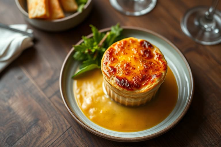 Kentucky Derby kremet cheddargrøt-soufflé