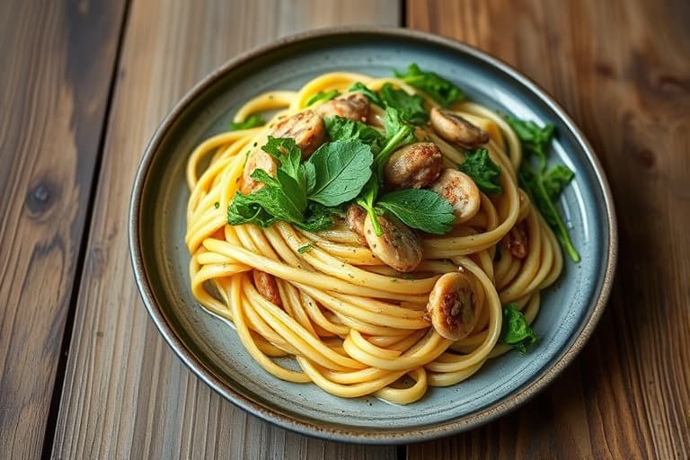 Pennepasta med cannellini-bønner og escarole