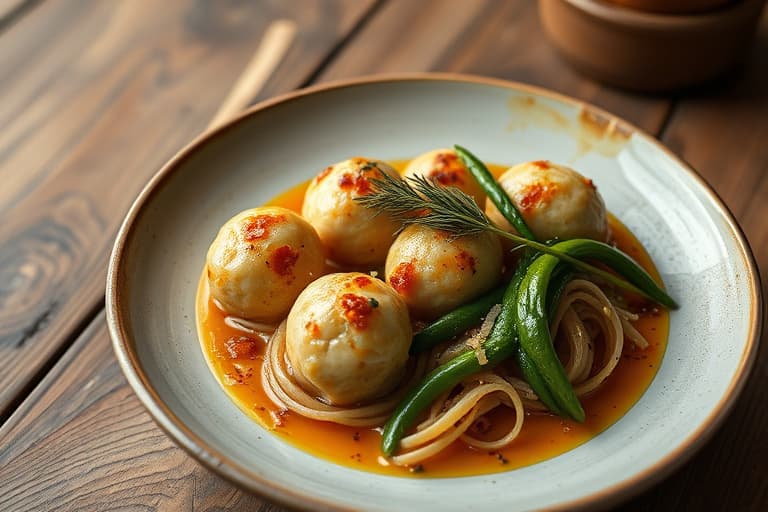 Safrankyllingkraft med spinatmatzo-boller