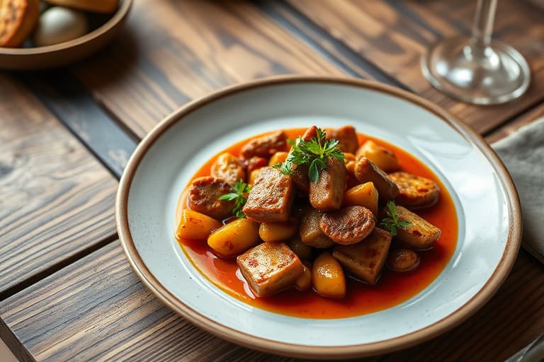 Stekt vaktel med paprika-saus og marokkansk-inspirerte grønnsaker