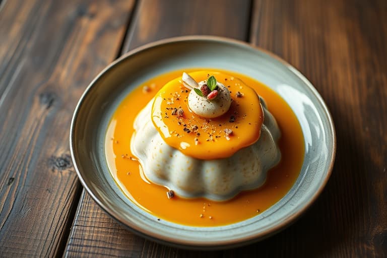 Oransje tapiokapudding