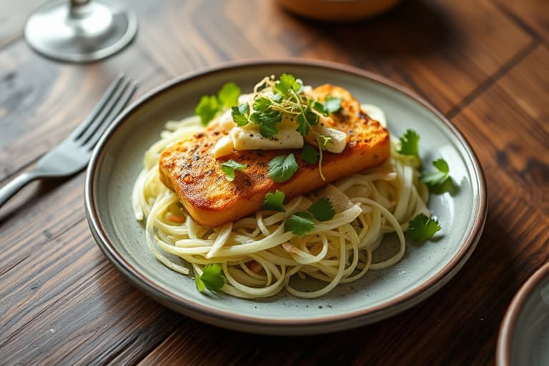 Friséesalat med geitost og croques-monsieur