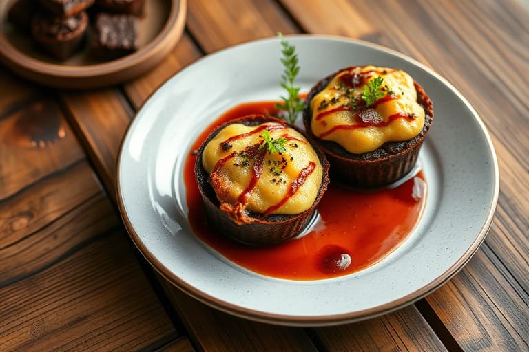 oransje ostekakemuffins med brownies