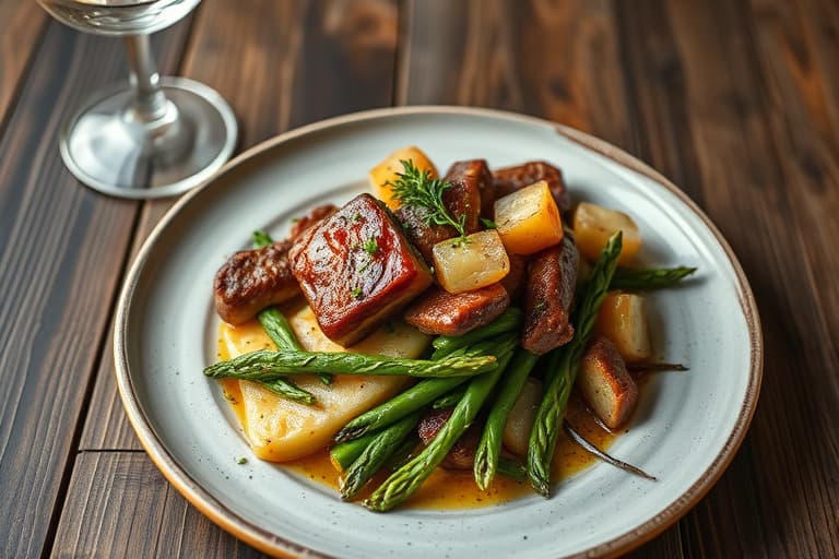 Stekt savoykål med blandede pølser