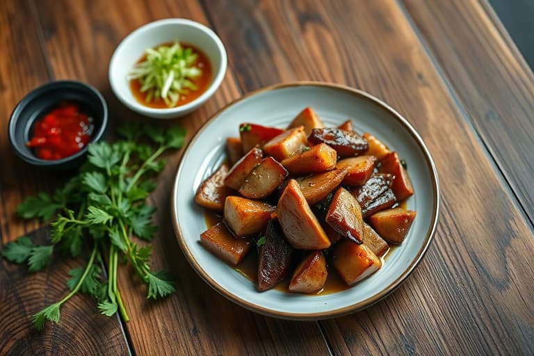 Shiitake- og biffwok