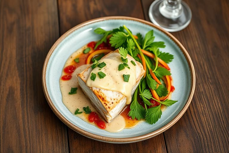 Tunfisk Souvlaki Gyro med rødbet-tahini og persillesalat