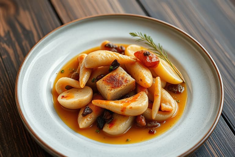 Røykfargede, syrlige grønnsaker og bønner