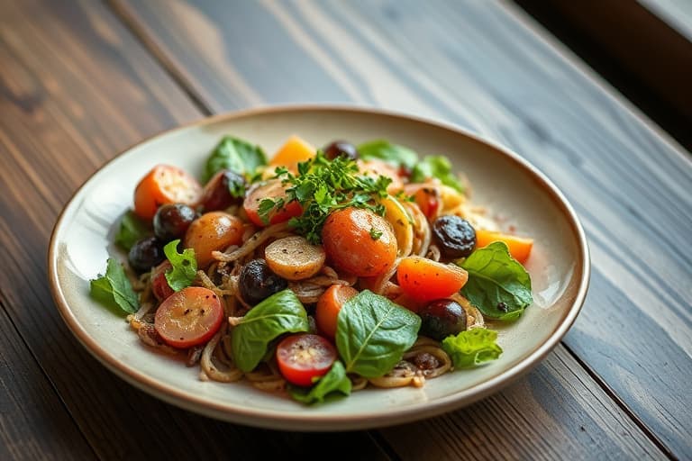 Potetsalat med selleri og skinke, smakt til med estragon