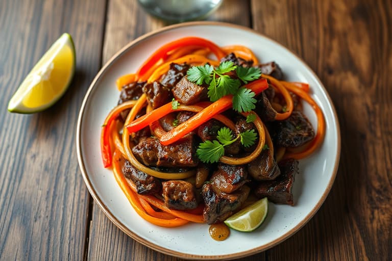 Steak fajitas med fersk lime