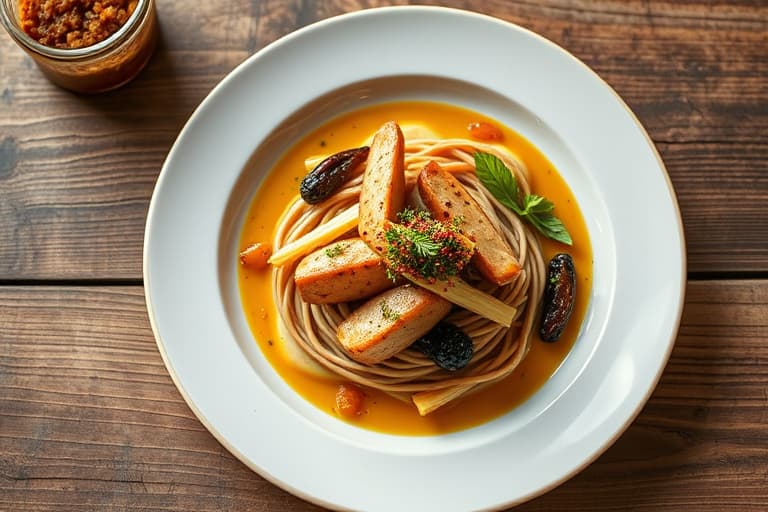 Soba-nudler og dippesaus