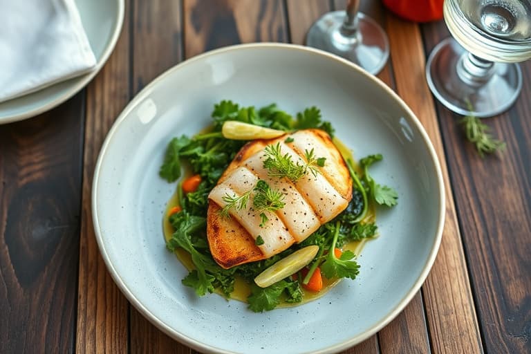 Skivet stripesteik med ruccola og persille