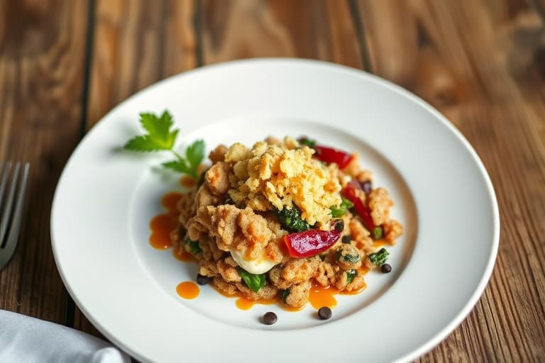 Rabarbra- og ferskencrumble