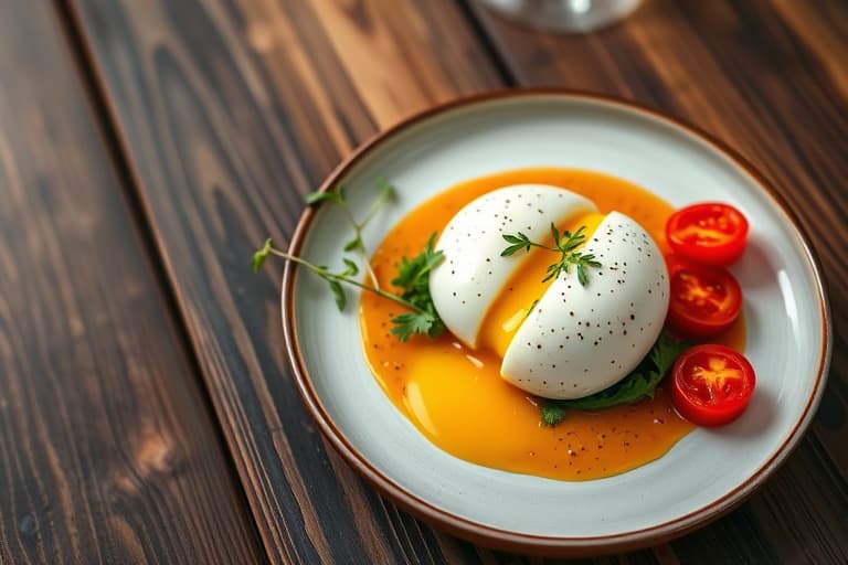 Poached Eggs med tomat- og koriandersaus