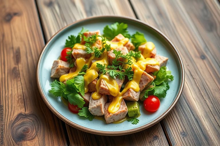 Tyrkisk hakket salat med krydret avokadodressing