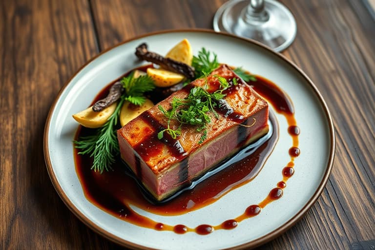 Ribbe av storfe med Chianti-pannegrønnsaker og balsamico-glaze