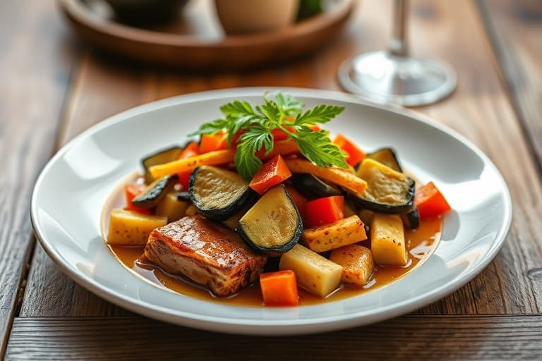 Enkel reke-, kokos- og auberginekarré