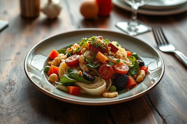 Regnbueskåret salat