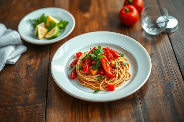 Spinat- og ovnsbakt rød peppersalat