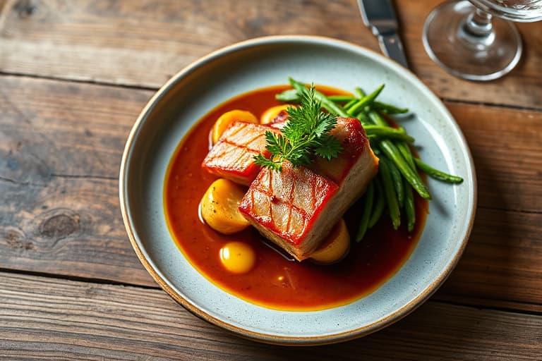 Kamskjell med karri-risting og ertepuré