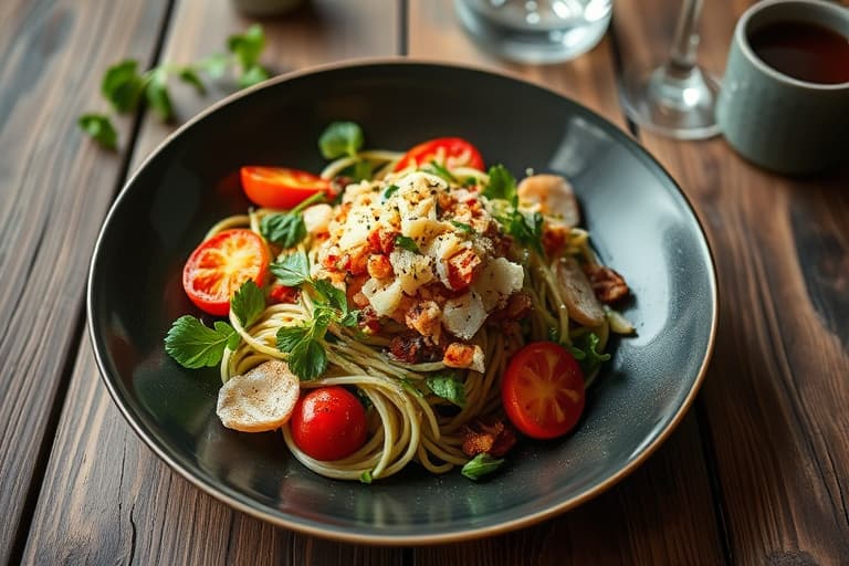 Varm spinatsalat med sopp og geitost
