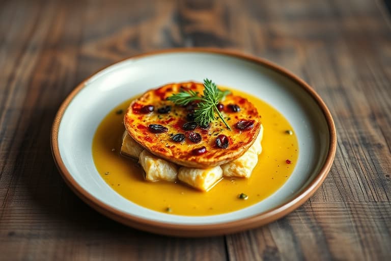 Ristet pære og kanel clafoutis