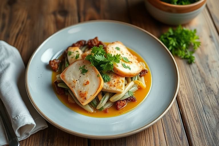 Råstekt kylling med ingefær og koriander