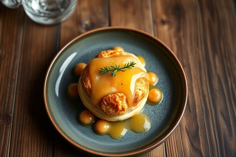 Scones med pekannøtter og melasseglasur