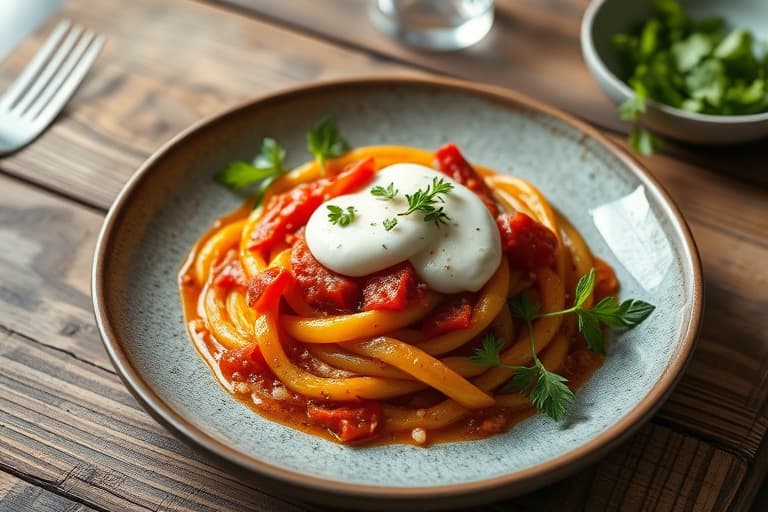 Ristet rød paprika labneh