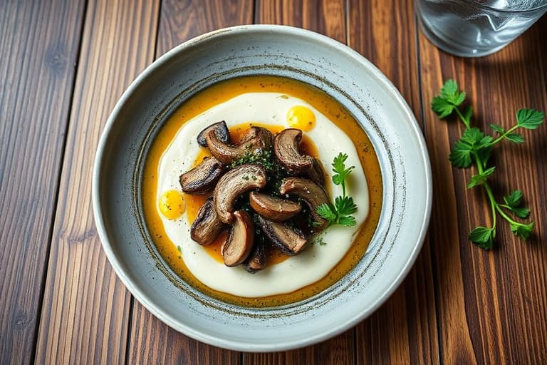 Shiitakesopp med ung pecorino-ost