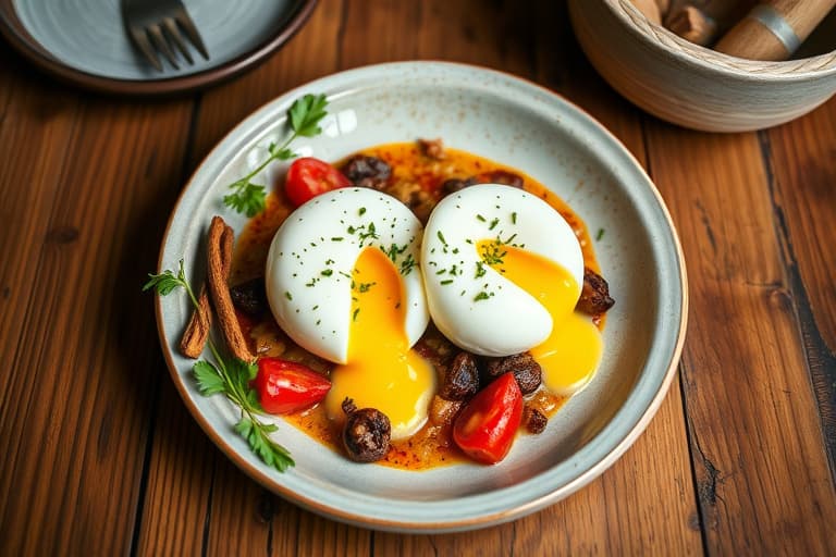 Poached Eggs i pipérade