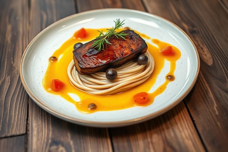 Reker med sjalottløk- og estragon-saus på wiltet spinat