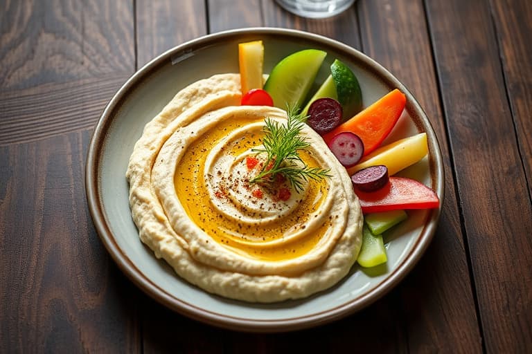 Persillehummus til blomkålcrudités