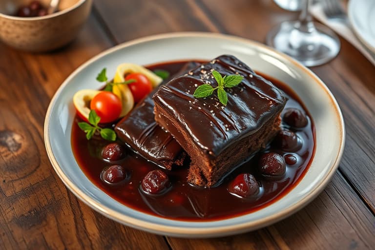 Sjokoladetærte med kandisert clementinskall