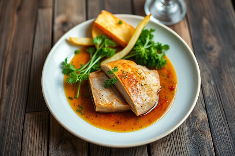 Ristet kveite med valnøttskorpe